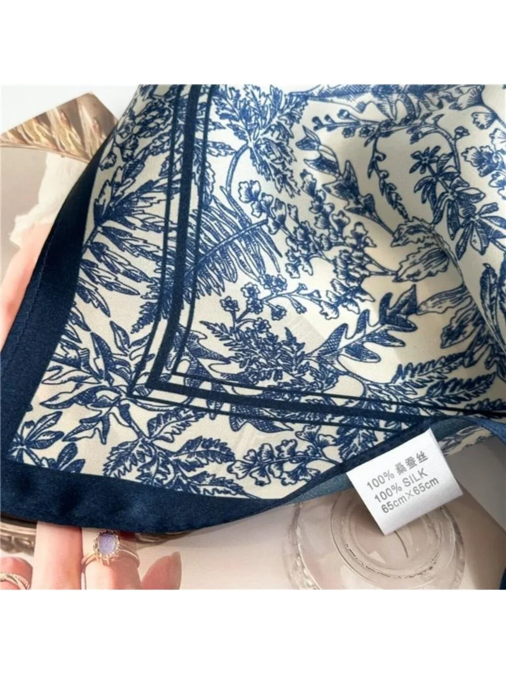 100% Pure Mulberry Silk Square Scarf 26